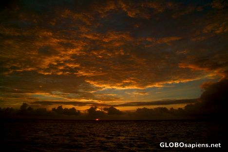 Postcard Aruba - sunset clouds