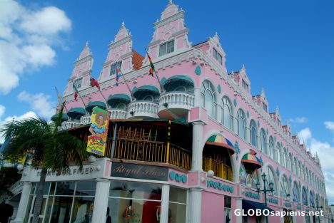 Postcard Aruba - shopping mall