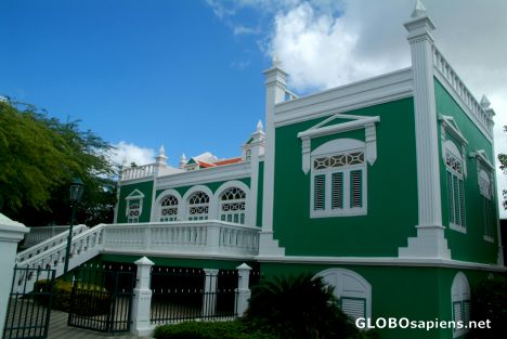 Postcard Oranjestad (AW) - Green House