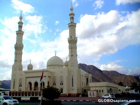 Postcard Mosque in Khor Fakkan