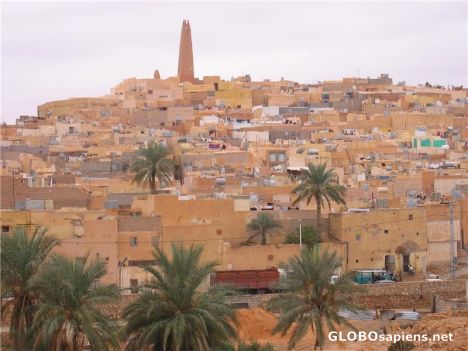 Postcard View of the town of Ghardaia