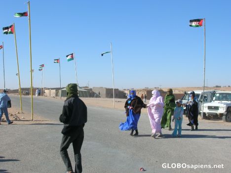Postcard Sahrawi refugee encampment