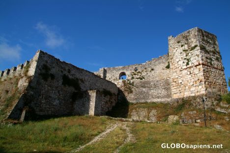 Postcard Berat (AL) - outer wall of the citadel