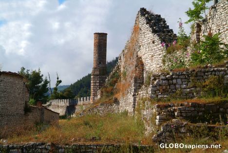 Postcard Berat (AL) - ruins of the Red Mosque