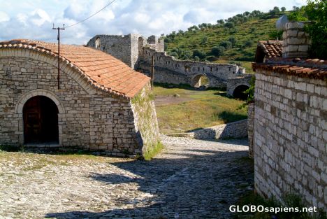 Postcard Berat (AL) - citadel, the first yard