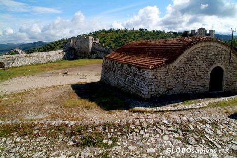 Postcard Berat (AL) - citadel, the first yard, take two