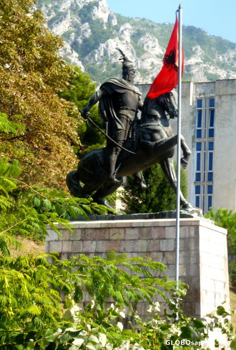 Postcard Skanderbeg Monument in Kruje