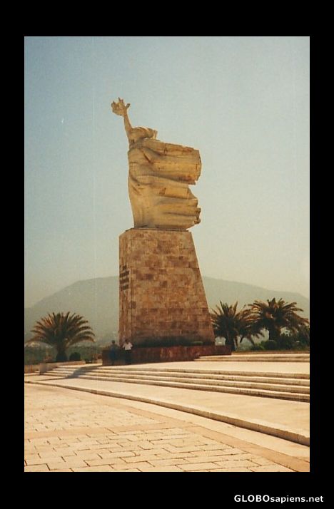 Postcard Statue Mother Albania