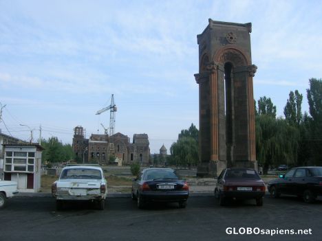 Postcard Khachkar (Armenian monolith)