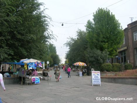 Postcard Pedestrian Street in downtown Gyumri