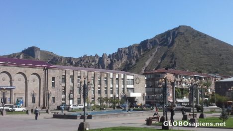 Postcard Main square in Goris