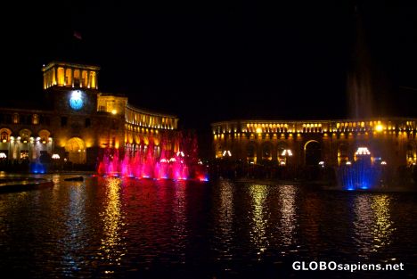 Postcard Yerevan - Republic Sq At Night
