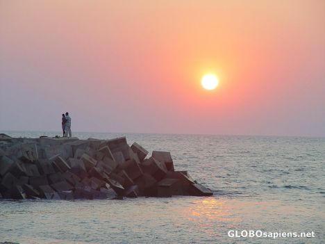 Postcard Sunset in Ilha Island, Luanda, Angola