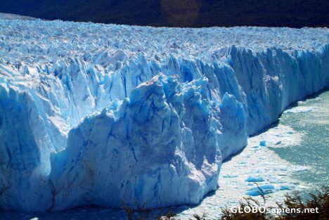 Postcard Perito Moreno glacier up close