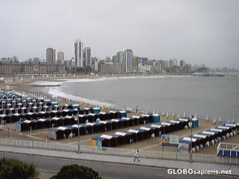 Postcard Mar del Plata in rain