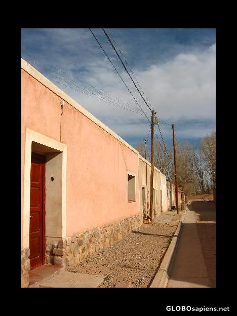 Postcard lonely street in Humahuaca