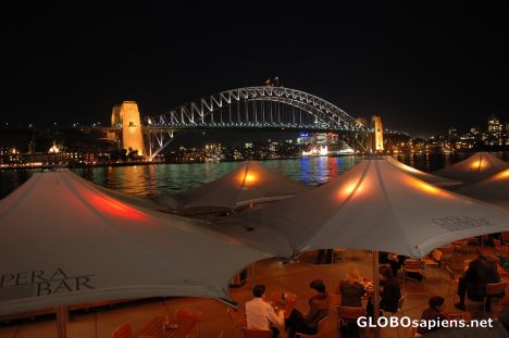 Postcard Harbour Bridge by night