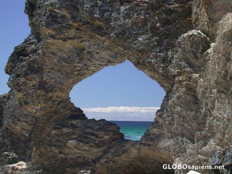 Postcard australia shaped rock