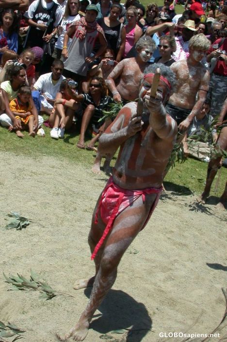 Postcard aboriginal ritual dance