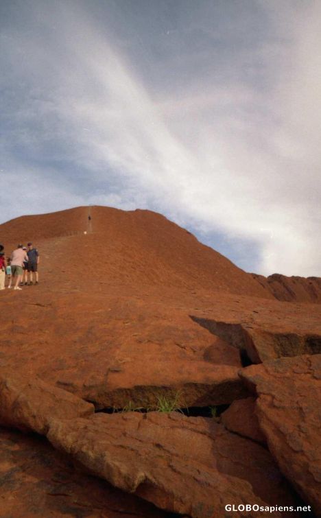 Postcard Climbing Uluru