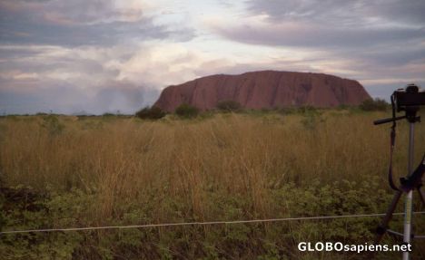 Postcard A photo of Uluru