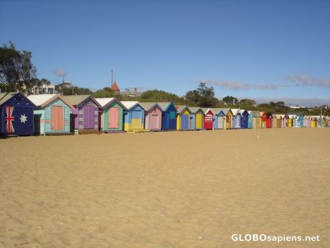 Colourful bathing boxes