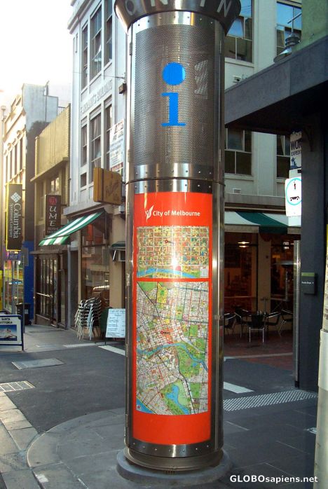 Postcard Melbourne City Map