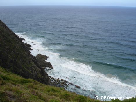 Postcard View of the Sea, Horizon and the Rocky Cape Byron