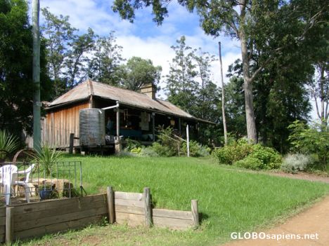 Postcard Wooden House on a hill in Wollombi