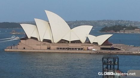 Postcard Sydney Opera House from the bridge