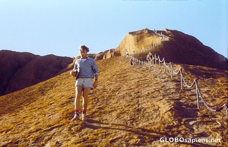 Postcard Climbing Ayers Rock