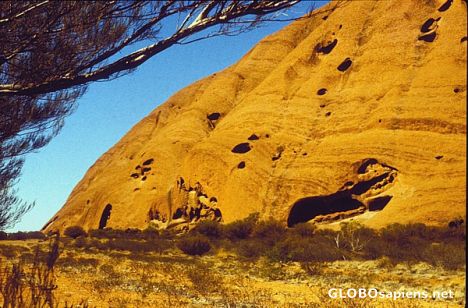 The slopes of Ayers Rock