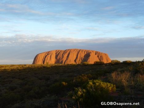 Postcard Uluru rock.