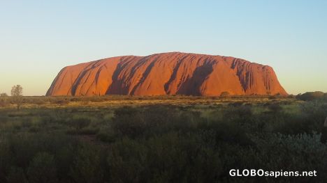 Postcard Uluru at sunset