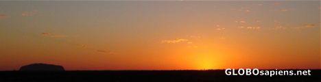 Postcard Ayers Rock sunrise