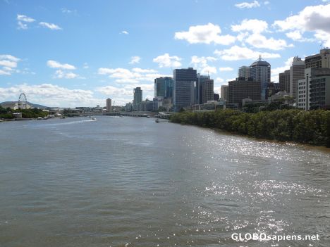 Postcard Brisbane as seen from the Brisbane River