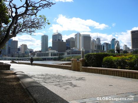 Postcard View of Brisbane City from Southbank