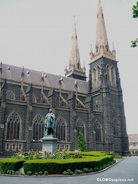 Postcard Side view of St Patricks Cathedral