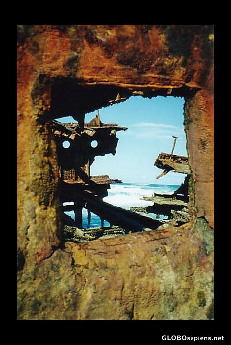 Postcard Maheno Ship Wrack