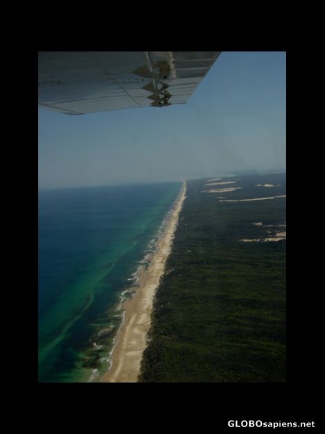 Postcard Another view of Fraser Island from the air