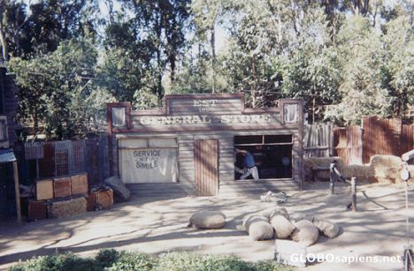 Postcard prop building at Dreamworld theme park