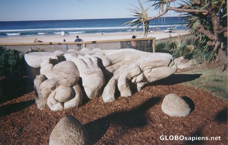 Postcard Interesting sculpture. Surfer's Paradise