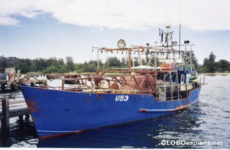 Postcard Fisherman Boat