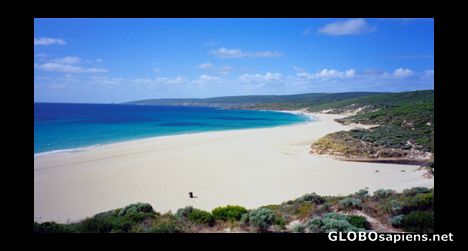 Postcard Beautiful white beach in SW Australia