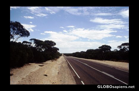 Postcard Highway on Nullarbor plan