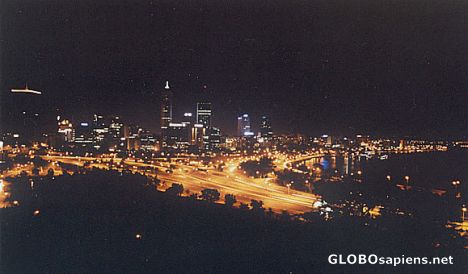 Postcard Perth by night