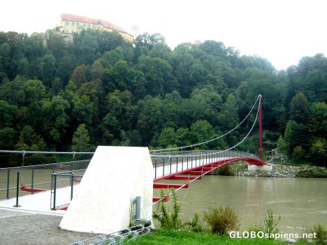 Postcard Wernstein-Neuburg Brücke 2