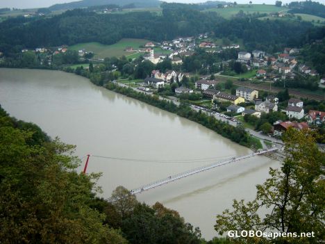 Postcard Wernstein-Neuburg Brücke 1