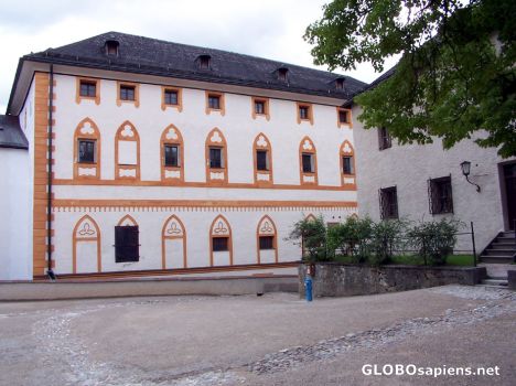 Postcard The Granary/Inner courtyard of the Hohensalzburg
