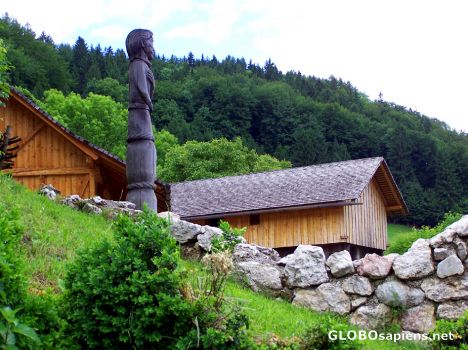 Postcard Keltendorf Totem Pole (Celtic Village)